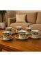 Decorative Cup Set - 6 Cups with Saucers