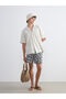 Trendlucky Men's Short Length Patterned Swim Shorts with Difference in Length