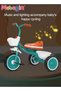 Kids Tricycles with Music and Light, Pedal Balance Bike with 3 Silence Wheels, Storage Basket and Pe - 2