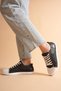 Women's Genuine Leather Casual Sports Shoes - Black - 2