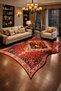Mosso Wavy Traditional Patterned Woven Base Modern Decorative Carpet Sdt246 - 3