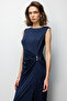Beli Buckle Slit Detailed Glitter Dress - 5