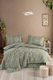 Ranforce 100% Cotton Double Duvet Cover Set Vinya V1 Green