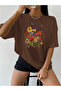 Unisex Colorful Flowers Printed Design Tshirt - 2