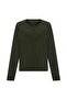 Khaki Faded Effect Flared Long Sleeve Tshirt - 4