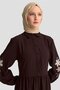 Embroidered Layered Dress 25Kd1121 Brown - 3