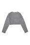 Gray Washed Bo Sport Crop Sweatshirt - 2