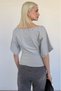 Painted Gray Off Shoulder Metal Detailed Women's Blouse Mg2671 - 4