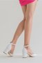 Lexy Genuine Leather White Skin Women's Heeled Shoes - 6