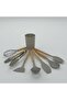 9 Piece Bamboo Handle Silicone Serving Utensil Set with Color Options Spoon Heat Resistant Non-Scratch - 2