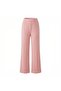 2-Piece Black - Pink Women's Ribbed Comfortable Pants & Sweatpants, Home Wear Pajamas. - 4