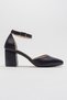 Lexy Genuine Leather Navy Blue Skin Women's Heeled Shoes - 2