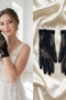 Noir Blossom Lace Embroidered Ankle-Length Tulle Gloves |   Elegant and Couture Custom Design - 3
