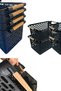 4 Pieces Wooden Color Plastic Handle Organizer Basket Organizer (Black) Plastic Black