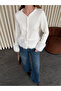 Ecru Fur-Trimmed Cardigan - 251104 - 2