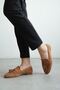 Women's Boos Flat Sole Tasseled Ballerinas - Tan Suede - 4