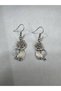 Whisker Mood – Silver Color Unisex Dangle Earrings with Cat Figure - 2