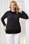 Plus Size Soft Sweater with Rose Detail on the Collar