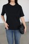Yakası Corded Fabric Tok Doku Basic Tshirt - 2