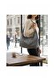 Casual Braided Suede Shoulder and Shoulder Bag / Shiny Gray