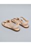 Girls Pink Appliqued Ankle Strap Flat Sandals - 4
