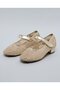 Girls Gold Embellished Low Heel Mary Jane Shoes - 3