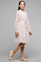 Embroidered Fit & Flare Dress with Long Sleeves - 3