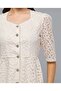 Embroidered Midi Dress with V-Neck and Short Sleeves - 6