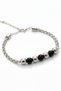 Men's Steel Bracelet Black Shiny Steel Bead Sphere Spiga Model Chain Bracelet - 3