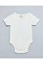 3 Pack Solid Bodysuits with Short Sleeves - 2