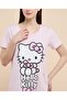 Hello Kitty Printed Nightdress with Crew Neck and Short Sleeves - 6