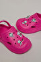 Girls Fuchsia Charm Detail Slingback Clogs - 5