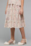 Girls Ivory Embroidered Skirt with Elastic Waist - 4