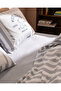 Olivier Double 100% Cotton Ranforce Printed Duvet Cover Set - Gray - 4