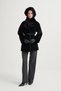 Leather Belted Fox Coat