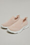 Women Sand Textured Knitted Slip On Shoes - 3