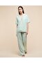Women Sage Printed Pyjama Set