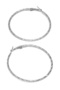 Striped Twisted Hoop Earrings 6cm Diameter