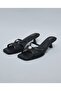 Women Black Pearl Embellished Heeled Sandals - 4