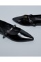 Women Black Pointed Toe Mary Jane Shoes - 3