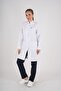 Long Length Hakim Collar Women's Long Sleeve Alpaca Vizit Doctor's Coat - 2