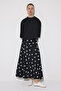 Polka Dot Skirt with Elastic Waist - 2