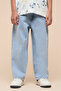 Washed Relaxed Fit Jeans with Button Closure