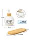 Modern Top Form Glass Soap Dispenser Set of 2 – Hands & Dishes 500 ml Liquid Soap Dispenser Set with Bamboo Stand - 5