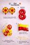 Yellow Red Football Themed 8Th Birthday Balloon Set - 2