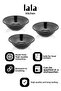 Gözde Large Salad and Serving Bowl Set of 3 - Durable Melamine (Ø 23 cm) - 4