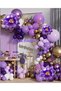 Party Purple Floral Birthday Set with Lots of Balloons