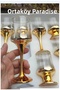 12 Pieces of Gold-Gilded Tableware Presentation Cups. Long Bar. 220 Cc 19.5 cm Length Small 220 Cc 11 cm B - 2