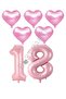 Best Pink Color 18Th Birthday Foil Balloon Celebration Set