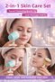 2-Piece Skin Care Set – Manual Facial Cleansing Brush and Jade Skin Massage Tool - 2
